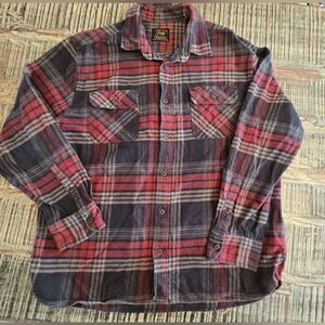 Jachs Classic Red and Navy Plaid Shirt